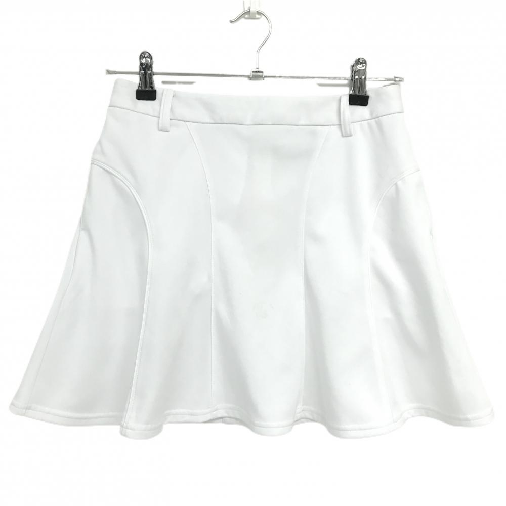 ジュンアンドロペ スカート 白 後ろウエストゴム 無地 レディース S ゴルフウェア JUN＆ROPE