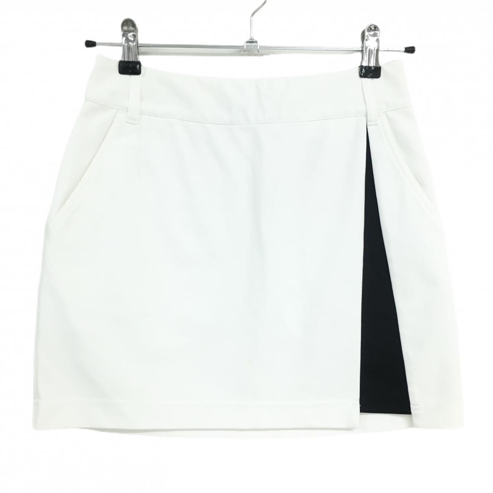 ジュンアンドロペ スカート 白×黒 バックロゴ レディース M ゴルフウェア JUN＆ROPE