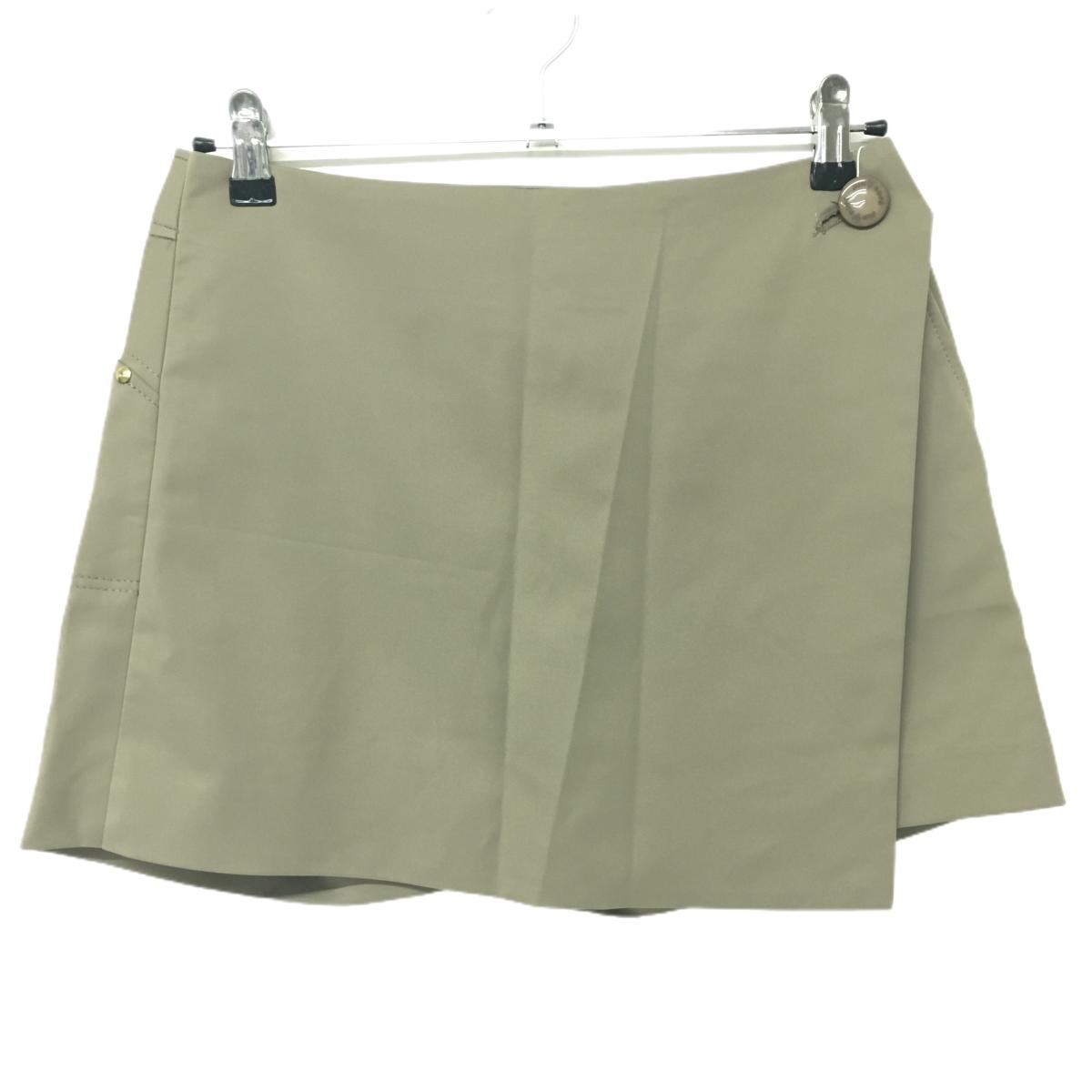 【新品】ジュンアンドロペ キュロットスカート ライトカーキ シンプル レディース M ゴルフウェア JUN＆ROPE