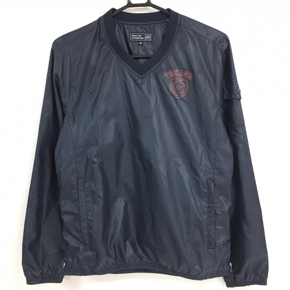 【美品】ゾーイ スニード ネイビー 蓄熱裏地 ブルゾン Vネック レディース 40(L) ゴルフウェア ZOY