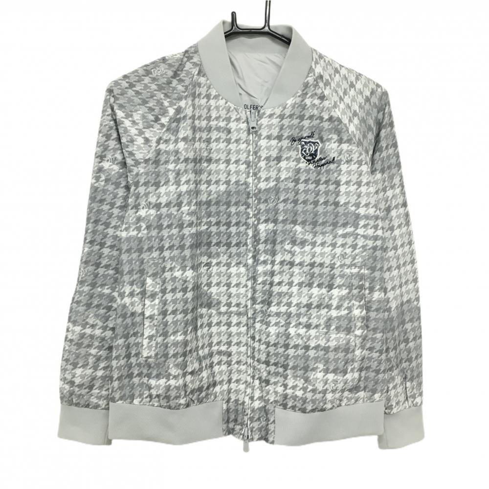 ゾーイ リバーシブルジャケット グレー 千鳥格子  レディース 38(M) ゴルフウェア ZOY