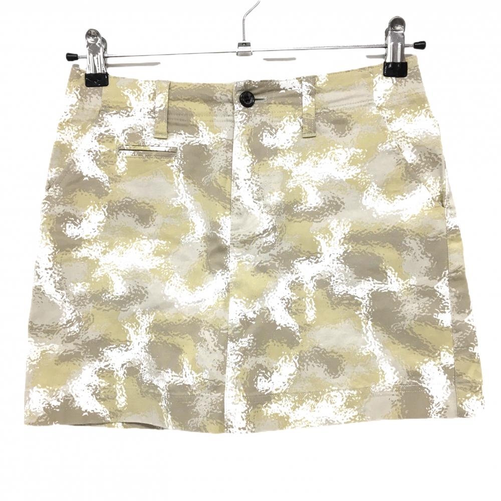 【超美品】ゾーイ スカート ベージュ×ブラウン 総柄 レディース 36(S) ゴルフウェア ZOY