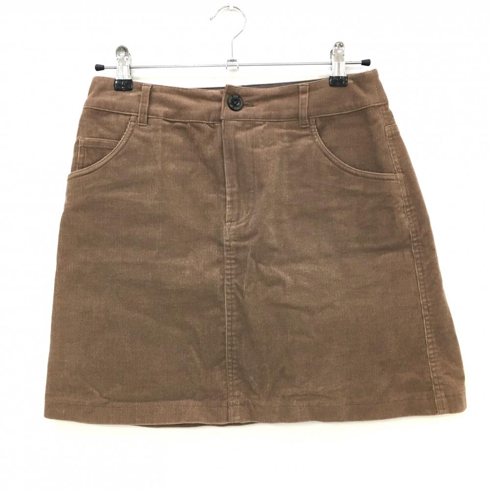 ゾーイ コーデュロイスカート ブラウン バックロゴ レディース 38(M) ゴルフウェア ZOY