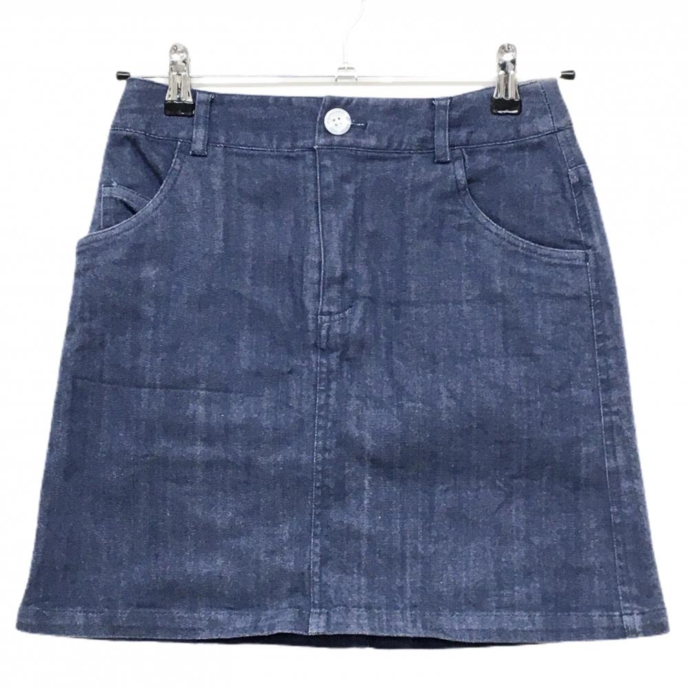 【美品】ゾーイ スカート ブルー系 デニム地 ストレッチ レディース 36(S) ゴルフウェア ZOY