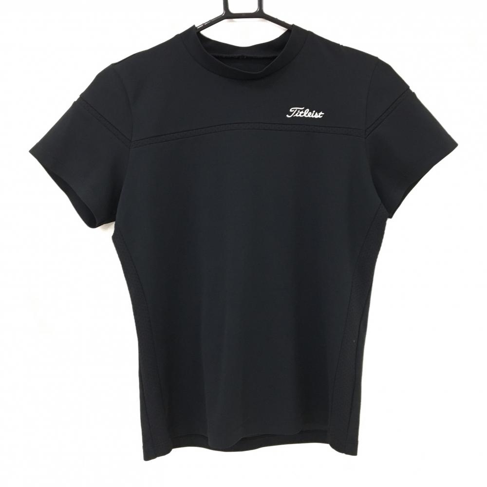 タイトリスト Tシャツ 黒×白 胸ロゴ刺しゅう  レディース L ゴルフウェア TITLEIST