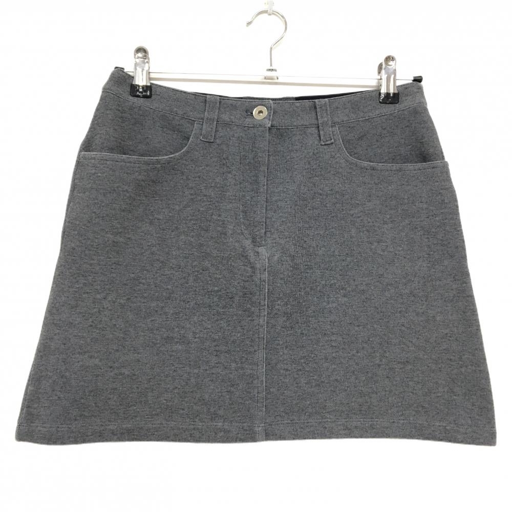 【超美品】タイトリスト スカート 杢グレー コットン混 ウエスト後ろゴム レディース M ゴルフウェア TITLEIST