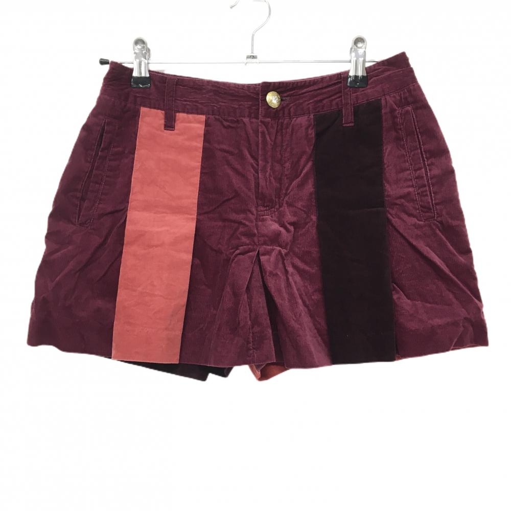 ダンスウィズドラゴン キュロットスカート ボルドー×オレンジ コーデュロイ  レディース 1(S) ゴルフウェア Dance With Dragon