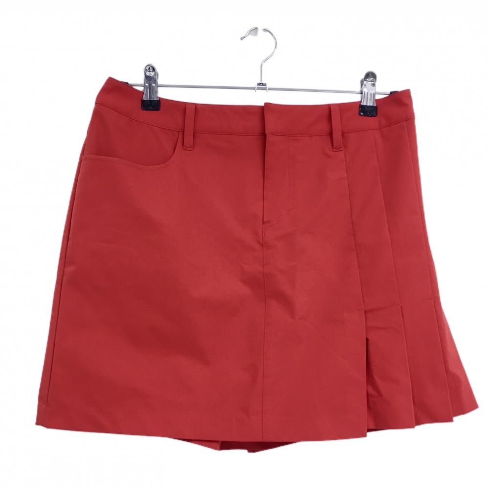 【超美品】ダンスウィズドラゴン キュロットスカート レッド サイドプリーツ ストレッチ  レディース 3(L) ゴルフウェア Dance With Dragon