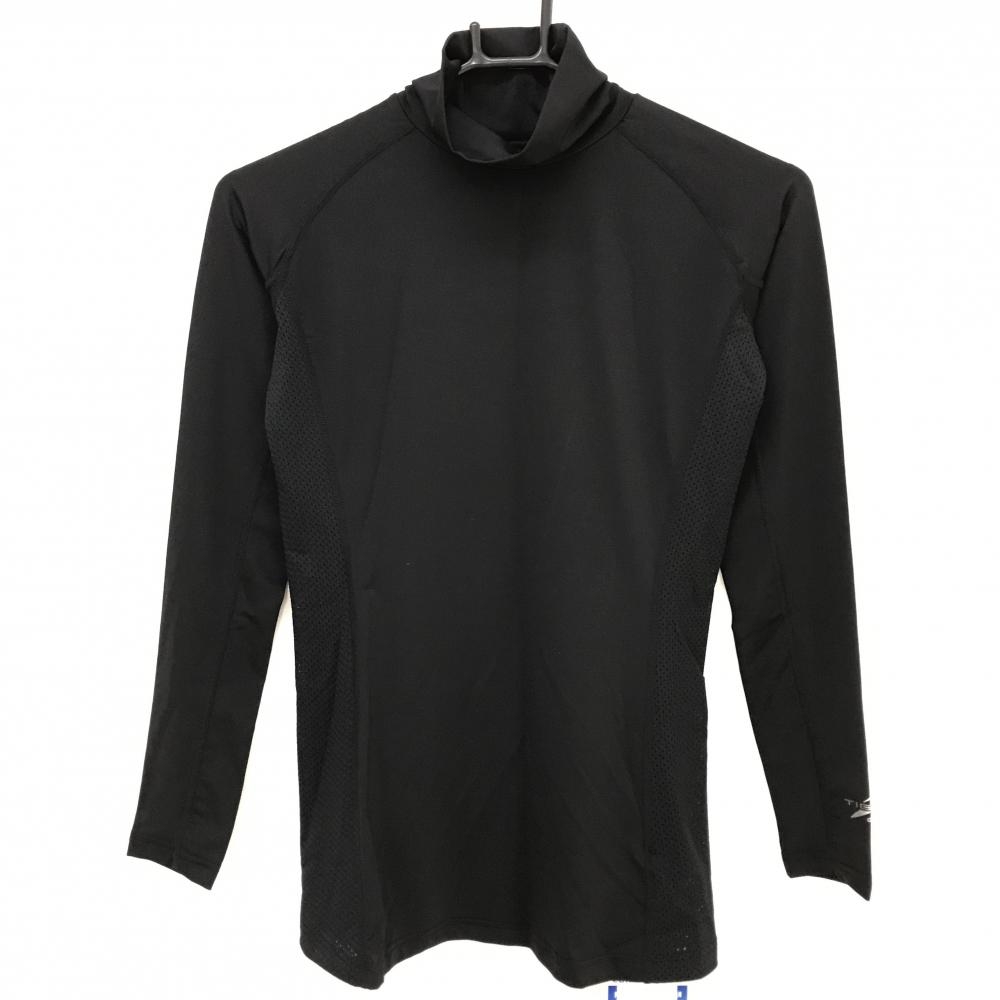 【新品】ティゴラ ハイネックインナーシャツ 黒 背面メッシュ 涼感 ストレッチ レディース L ゴルフウェア TIGORA