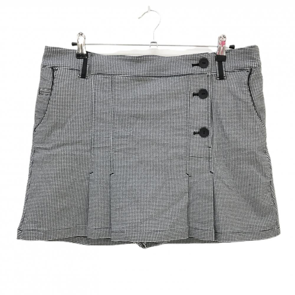 ティゴラ スカート 黒×白 千鳥格子 前プリーツ 内側インナーパンツ レディース 2XL ゴルフウェア TIGORA