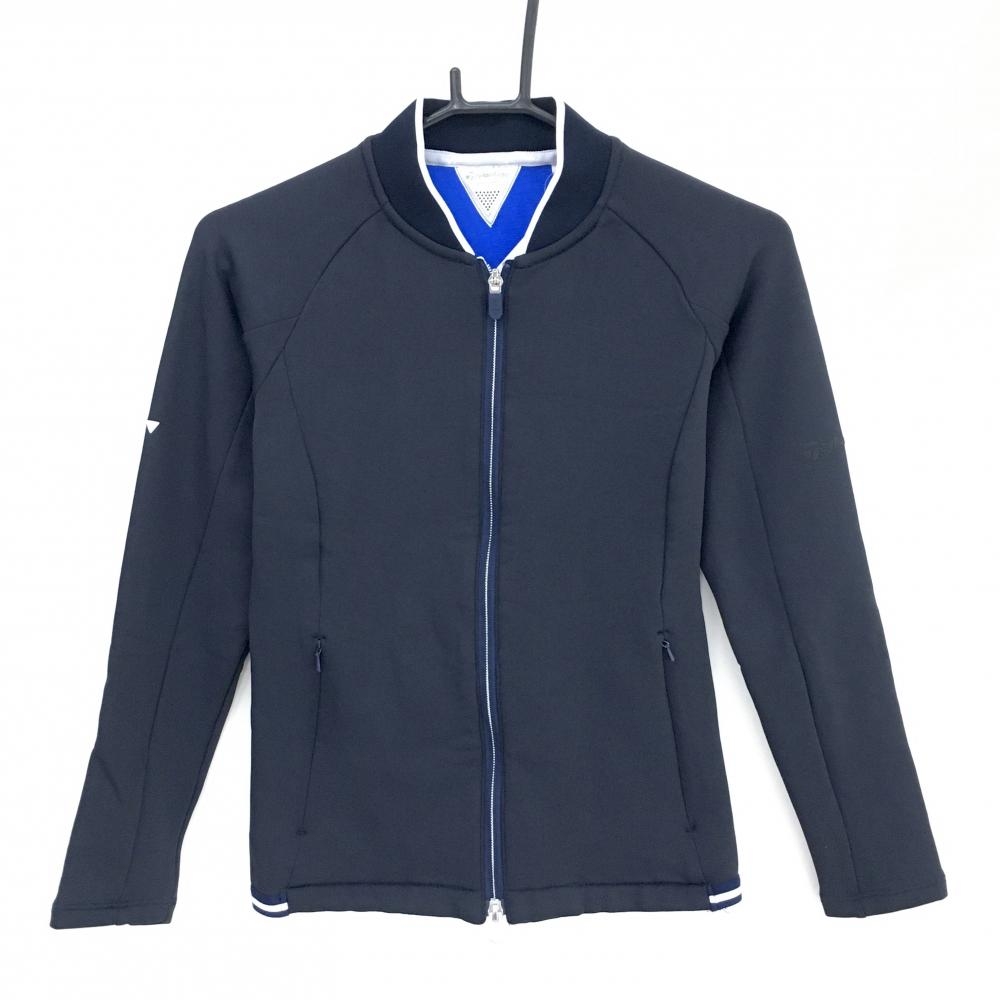 【美品】テーラーメイド ジャケット ダークネイビー 裏起毛 ストレッチ レディース M ゴルフウェア TaylorMade