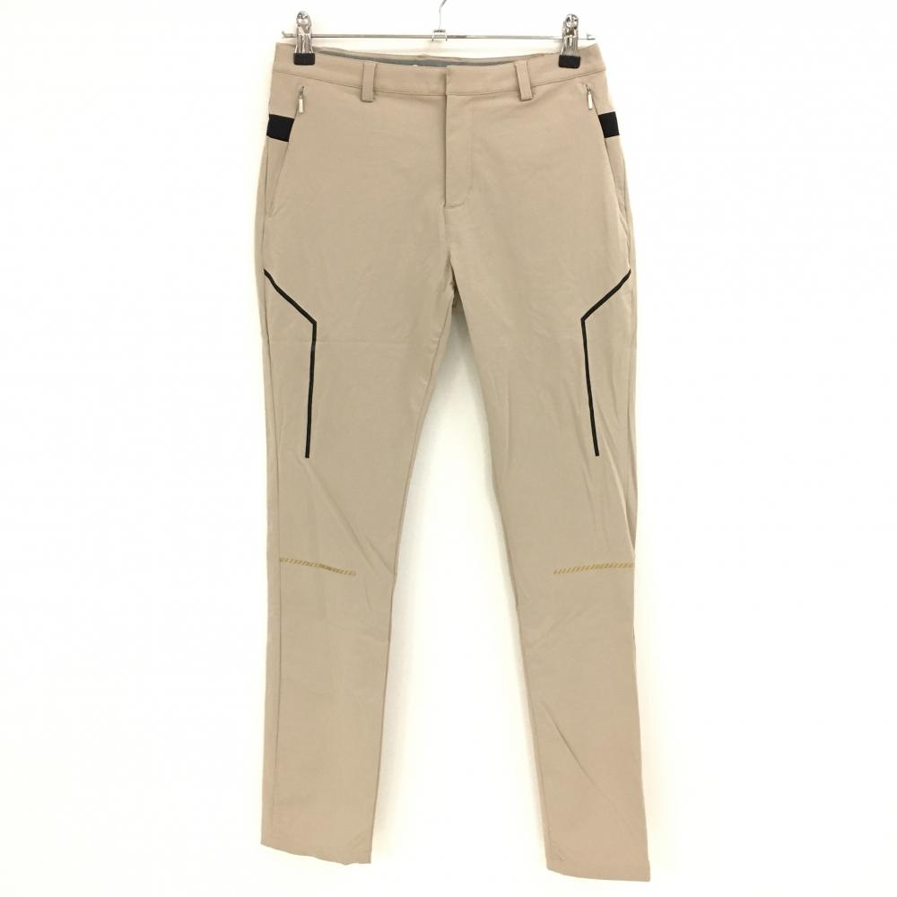 【超美品】テーラーメイド パンツ ベージュ×黒 ストレッチ ナイロン混 レディース M ゴルフウェア TaylorMade