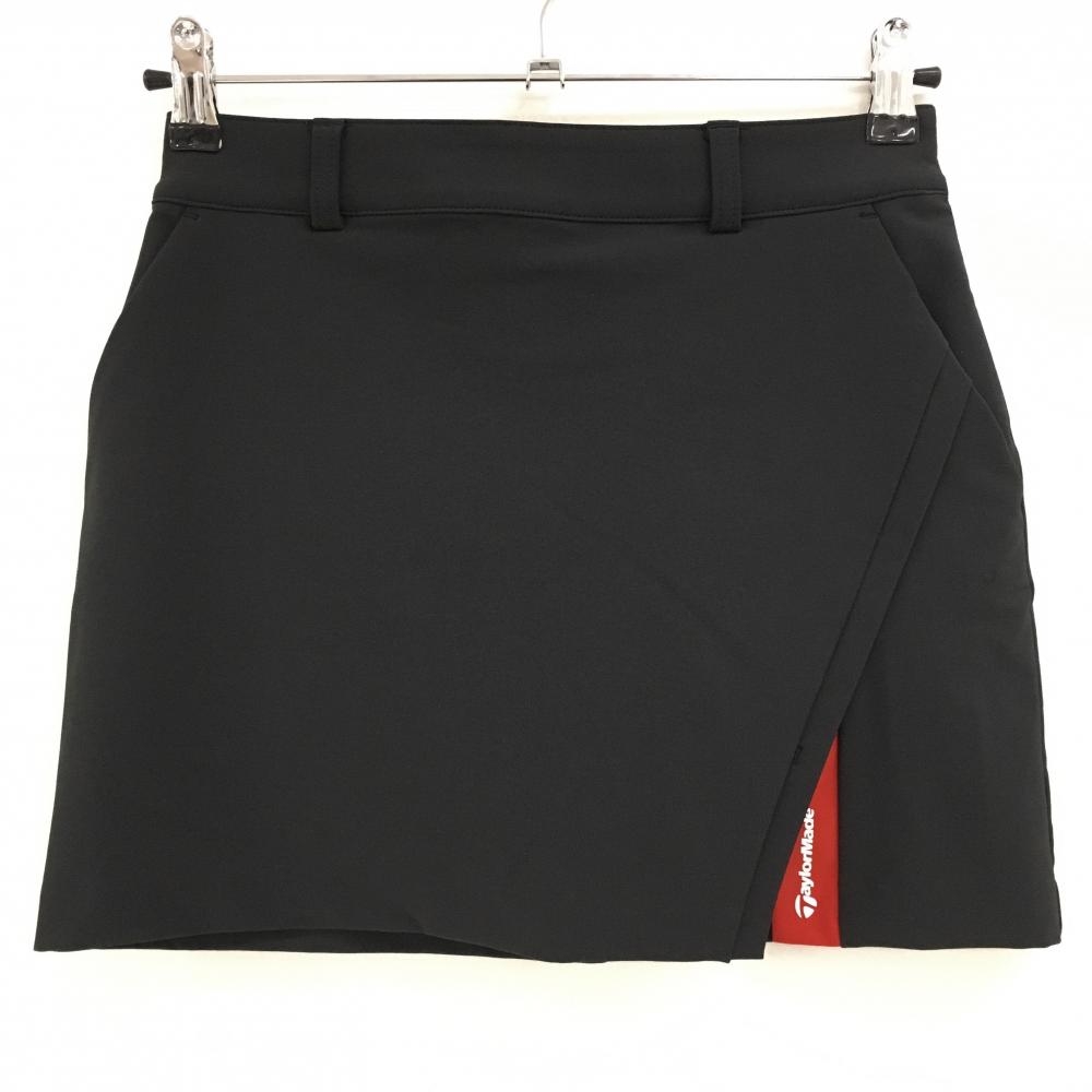 【超美品】テーラーメイド スカート 黒×レッド 裾ロゴ 内側インナーパンツ レディース XS ゴルフウェア TaylorMade