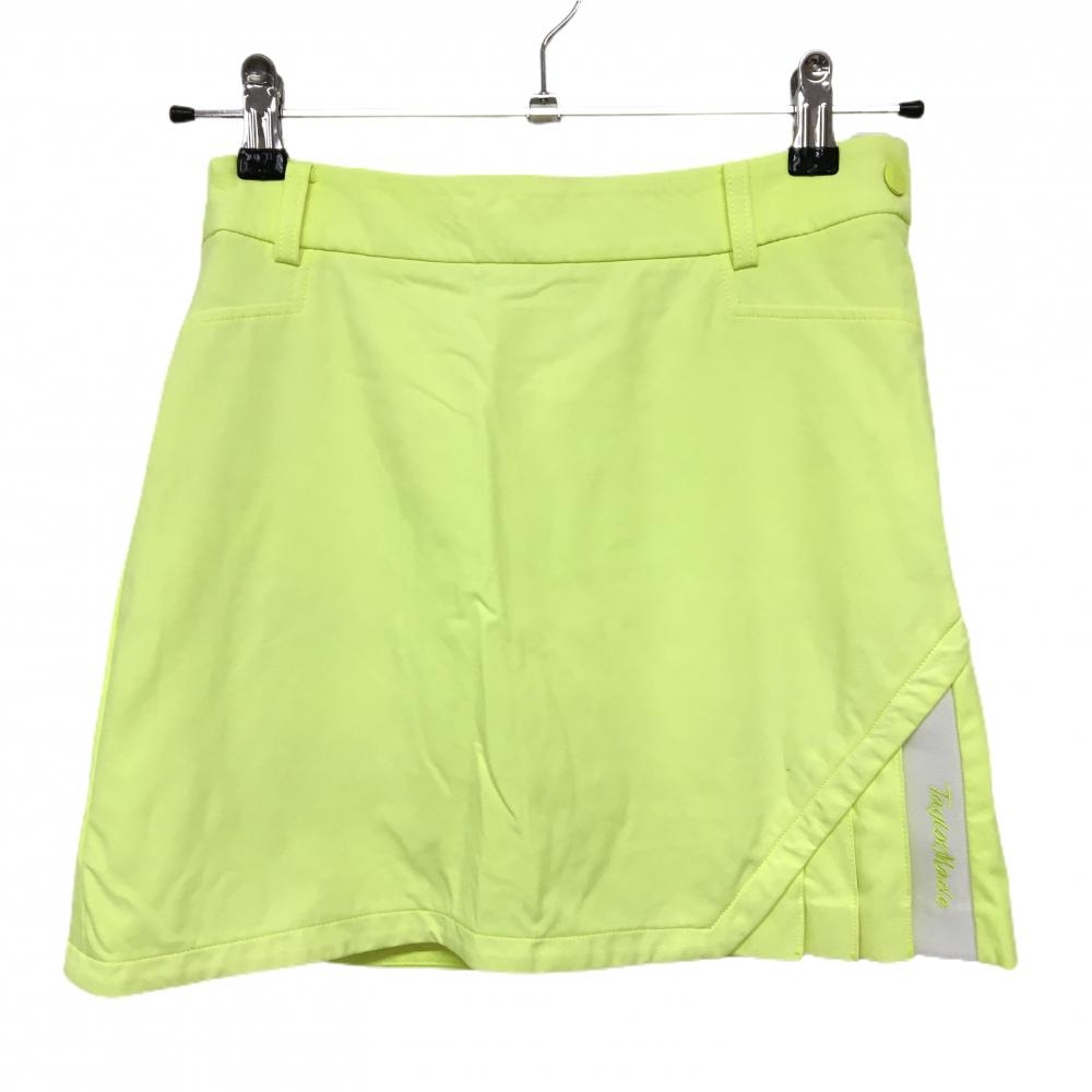 テーラーメイド スカート 蛍光イエロー 裾一部プリーツ 韓国モデル 内側インナーパンツ レディース 64 ゴルフウェア TaylorMade