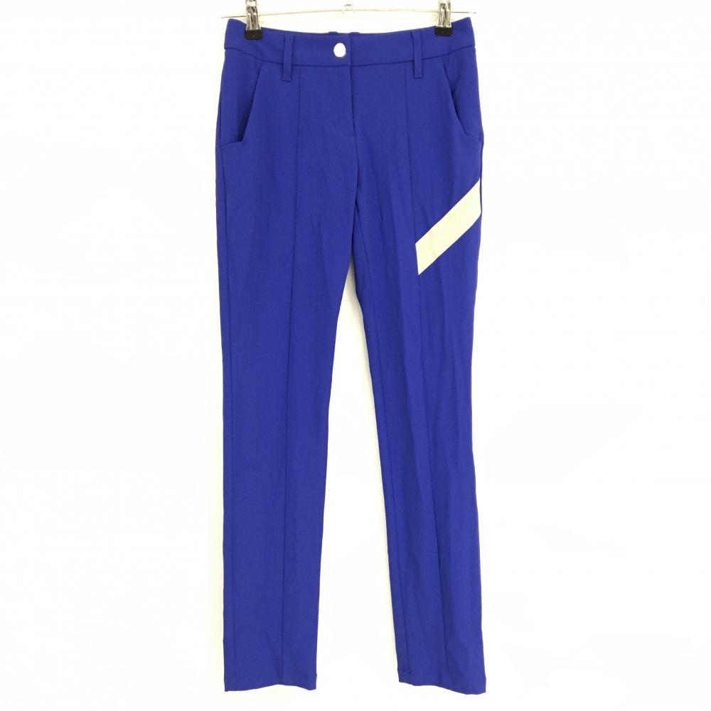 【超美品】デサントゴルフ パンツ ブルー×ベージュ ストレッチ 中田英寿 レディース 58/SS ゴルフウェア DESCENTE