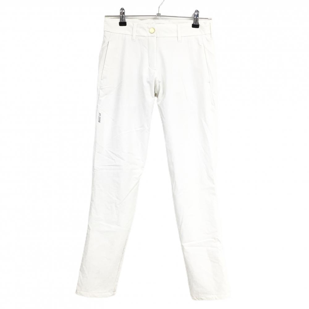 【美品】デサントゴルフ パンツ 白 ストレッチ 中田英寿 裏地付 レディース 64/M ゴルフウェア DESCENTE