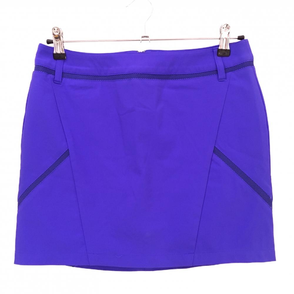 デサントゴルフ スカート パープル 一部メッシュ バックロゴ 内側インナーパンツ 中田英寿  レディース L ゴルフウェア DESCENTE