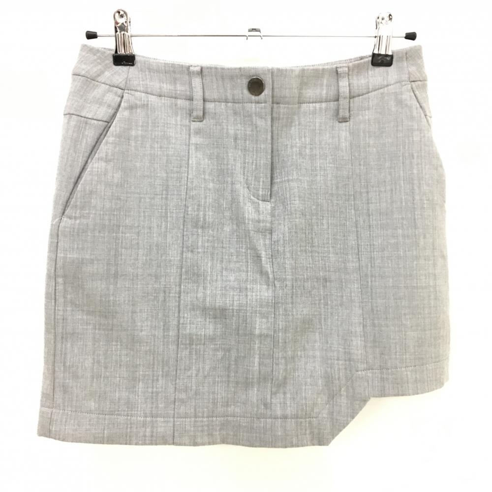 【超美品】デサントゴルフ ウールスカート グレー バックロゴ 内側インナーパンツ 中田英寿 レディース 64/M ゴルフウェア DESCENTE