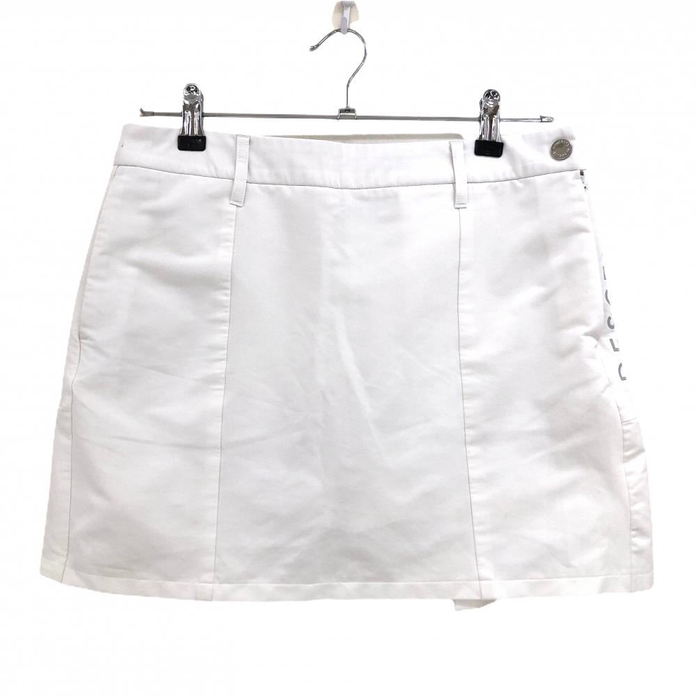 デサントゴルフ スカート 白 裾後ろプリーツ ストレッチ 内側インナーパンツ 中田英寿  レディース 70/O ゴルフウェア DESCENTE