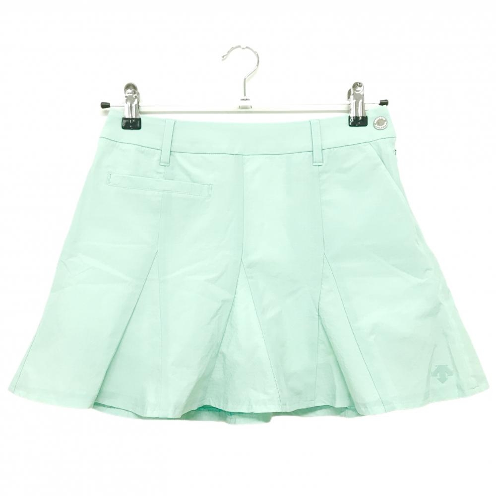 【超美品】デサントゴルフ スカート ミントグリーン バックロゴ 内側インナーパンツ 中田英寿 レディース 58/SS ゴルフウェア DESCENTE