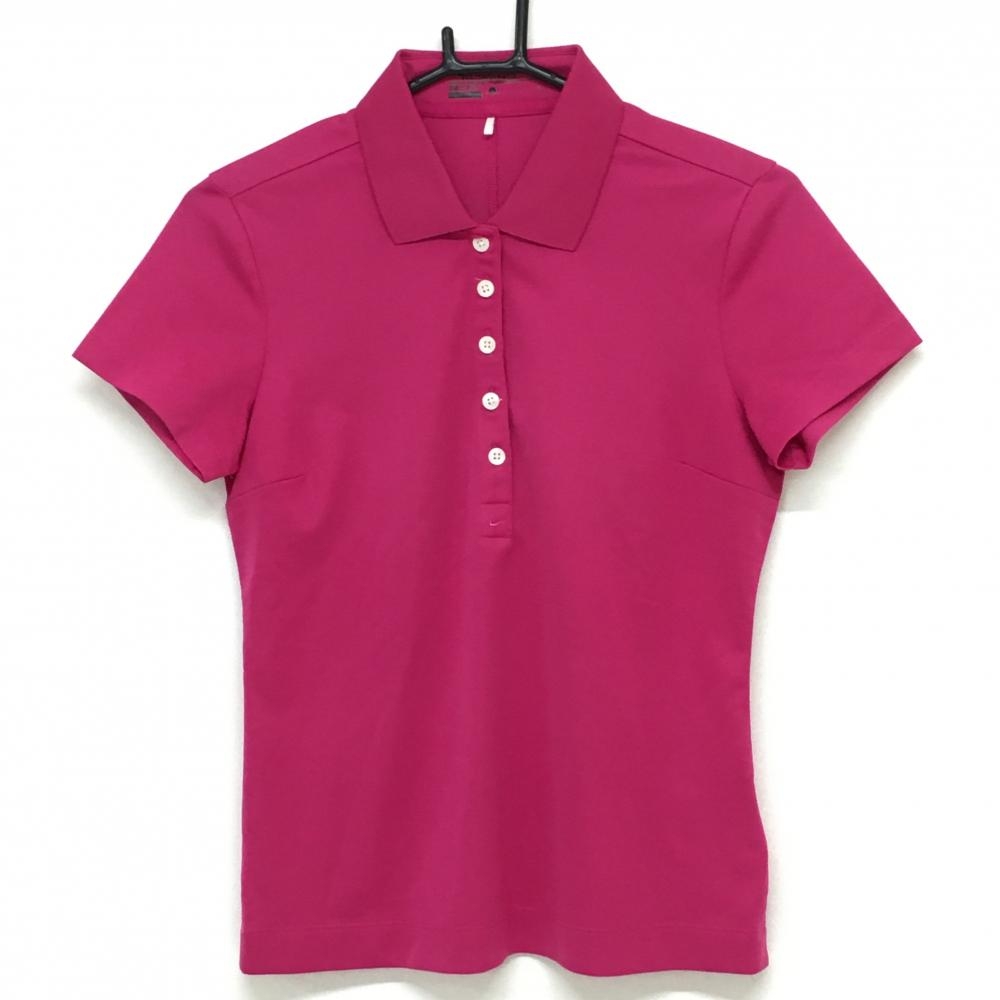 【超美品】ナイキゴルフ 半袖ポロシャツ ピンク DRIFIT レディース L ゴルフウェア NIKE