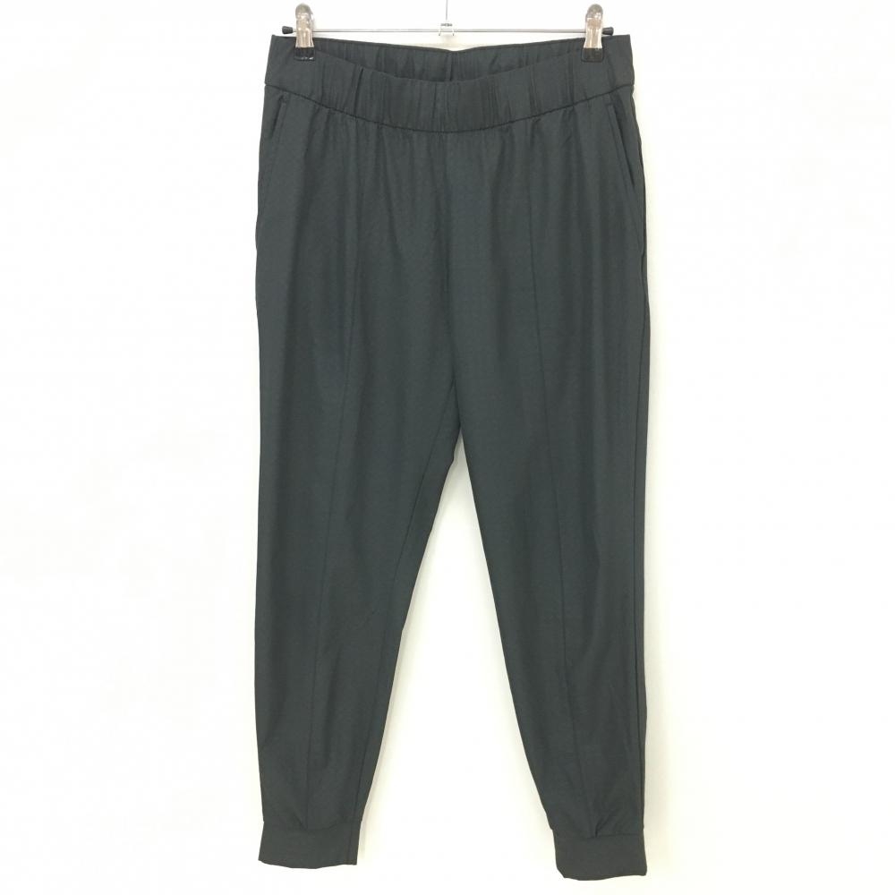 【美品】ナイキ ジョガーパンツ 黒 千鳥格子調地模様 ウエストゴム DRY-FIT  レディース L　G　G ゴルフウェア NIKE