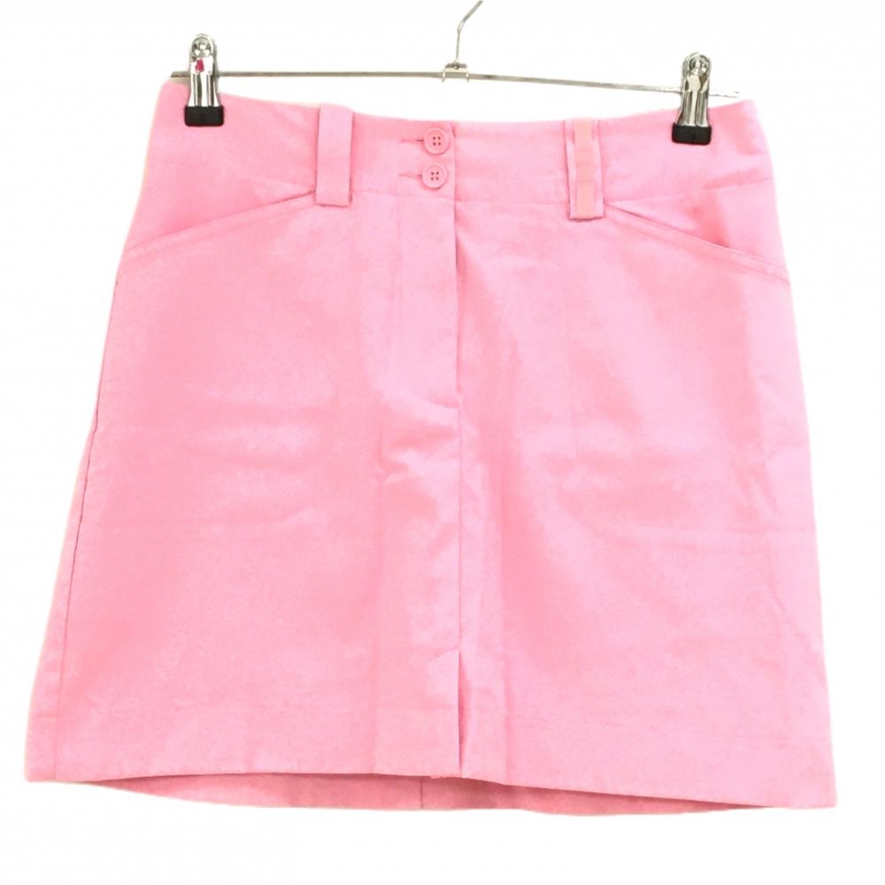 【美品】ナイキ スカート ピンク 無地 ロゴ刺しゅう ストレッチ 内側インナーパンツ FITDRY レディース 4 ゴルフウェア NIKE