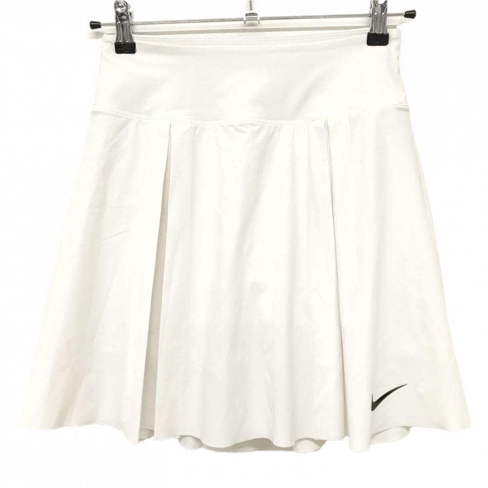 【超美品】ナイキ スカート 白 ストレッチ DRY-FIT 内側インナーパンツ  レディース S ゴルフウェア 2023年モデル NIKE