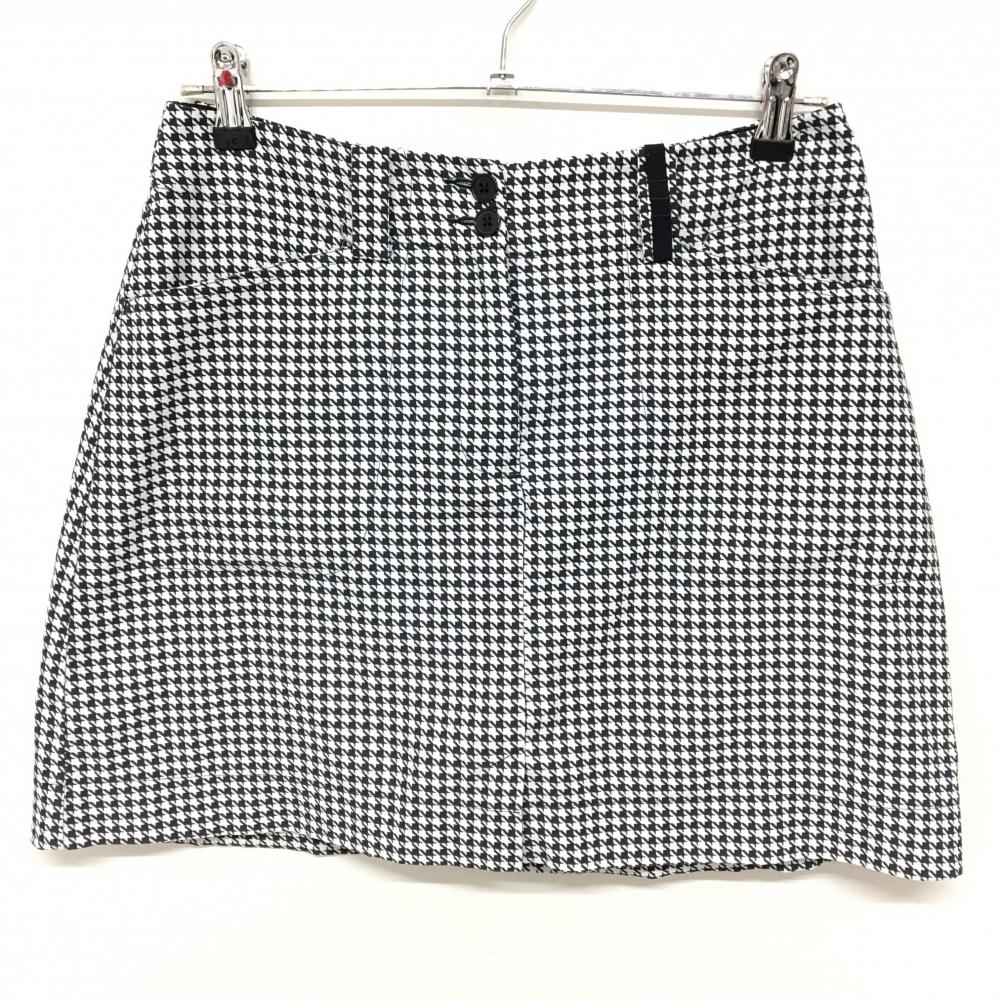 【美品】ナイキ スカート 白×黒 千鳥格子 内側インナーパンツ レディース 6 ゴルフウェア NIKE
