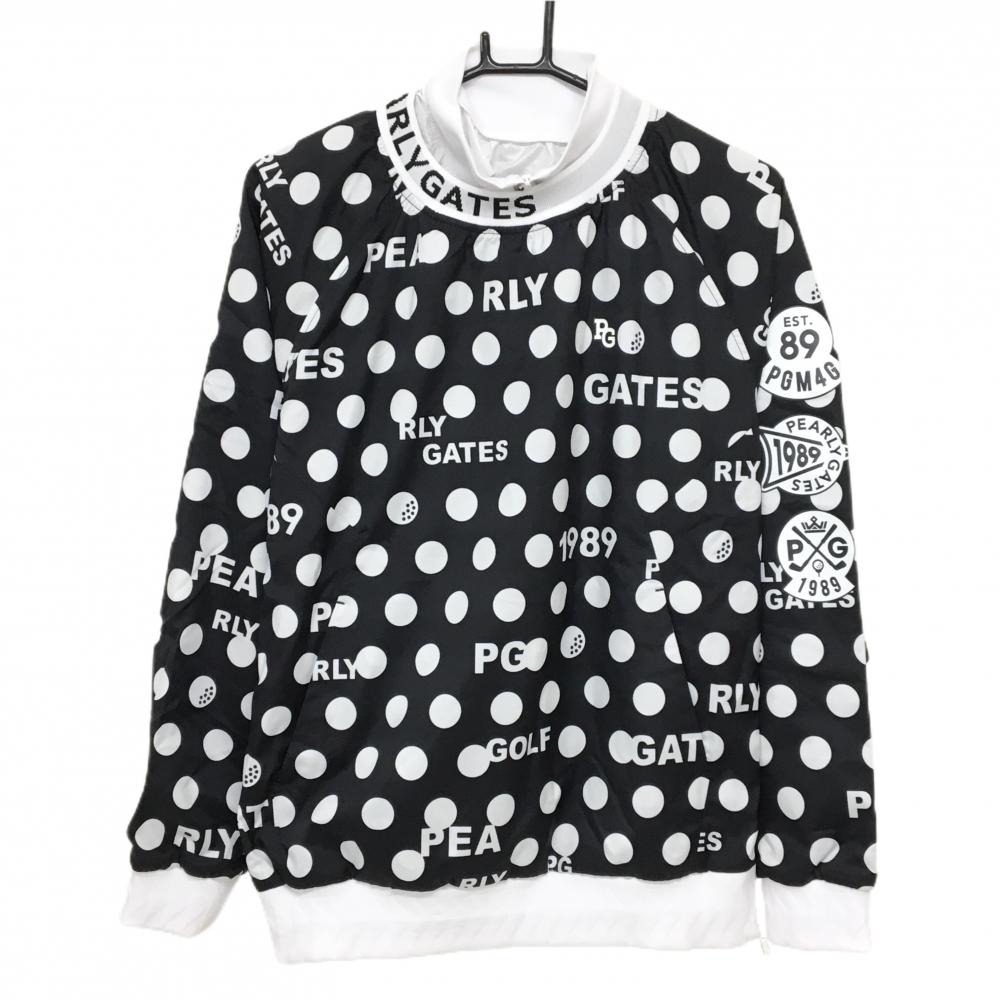 【新品】パーリーゲイツ ツインスニード ネイビー×白 ドット 蓄熱裏地 インナー白 ブルゾン レディース 2(L) ゴルフウェア PEARLY GATES