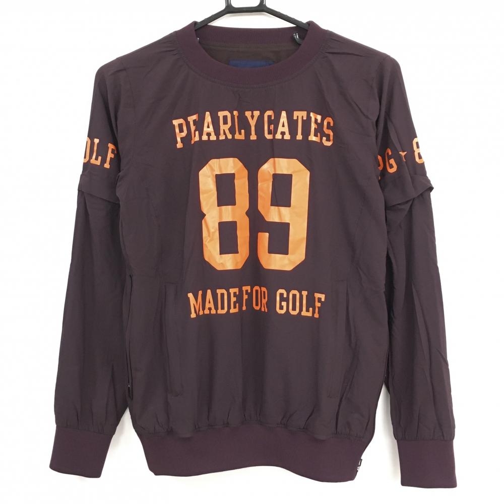 パーリーゲイツ 2WAYスニード ダークパープル系×オレンジ 袖着脱可 レディース 0(S) ゴルフウェア PEARLY GATES