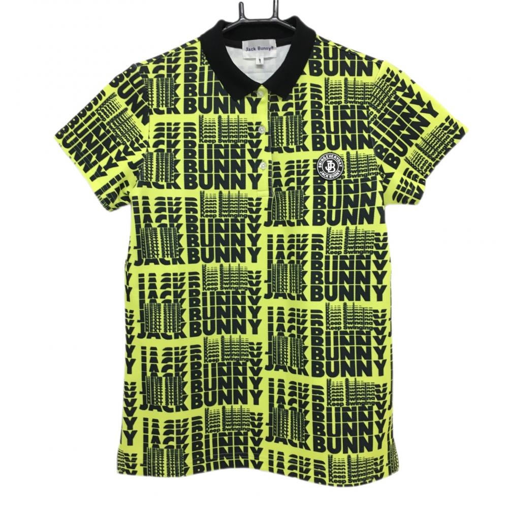 パーリーゲイツ　総ロゴ　半袖ポロシャツ　レディース　ゴルフウェア