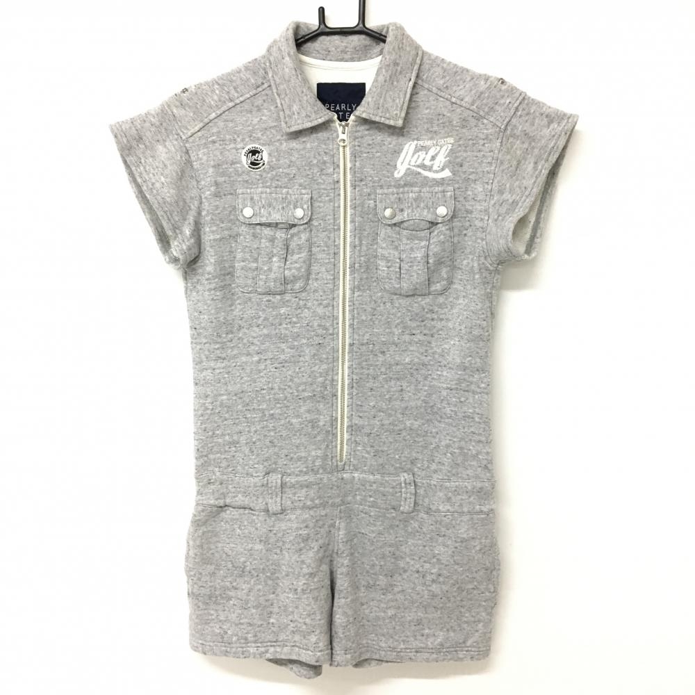 パーリーゲイツ オールインワン 杢グレー スウェット地 レディース 1(M) ゴルフウェア PEARLY GATES