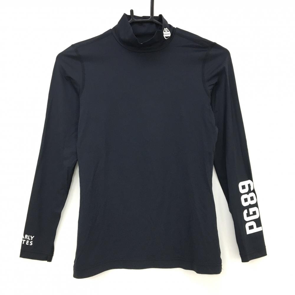 【超美品】パーリーゲイツ ハイネックインナーシャツ ネイビー 接触冷感 ストレッチ レディース 0(S) ゴルフウェア PEARLY GATES