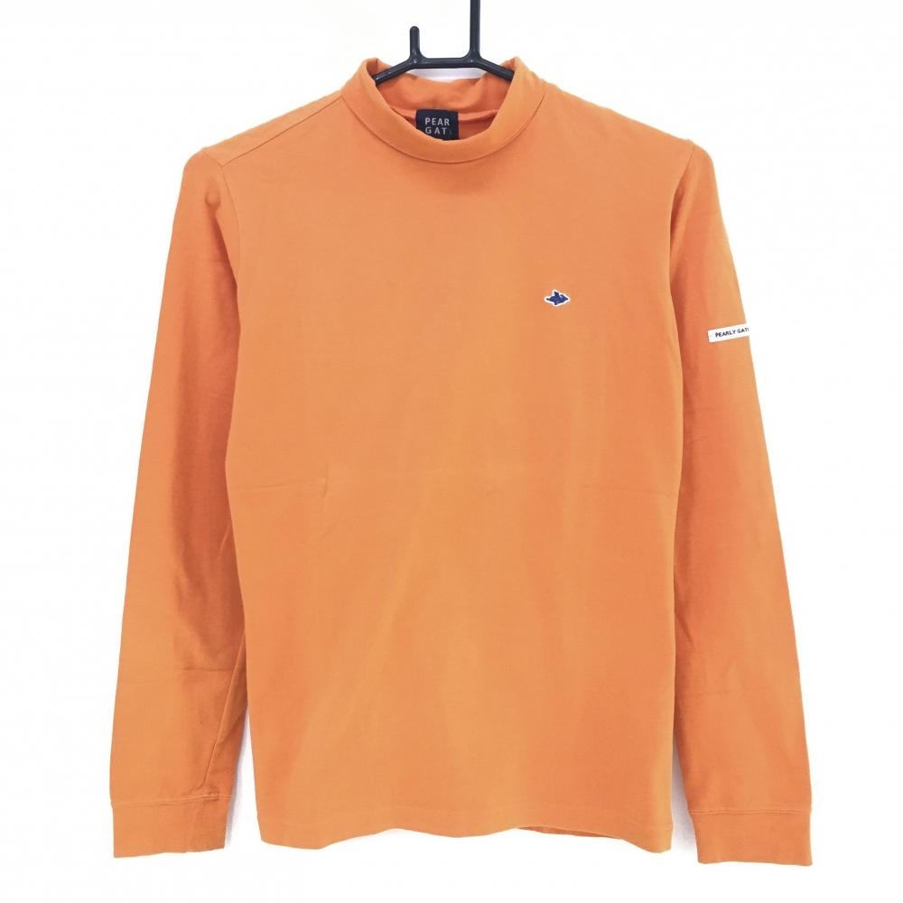 パーリーゲイツ 長袖ハイネックシャツ オレンジ シンプル レディース 1(M) ゴルフウェア PEARLY GATES