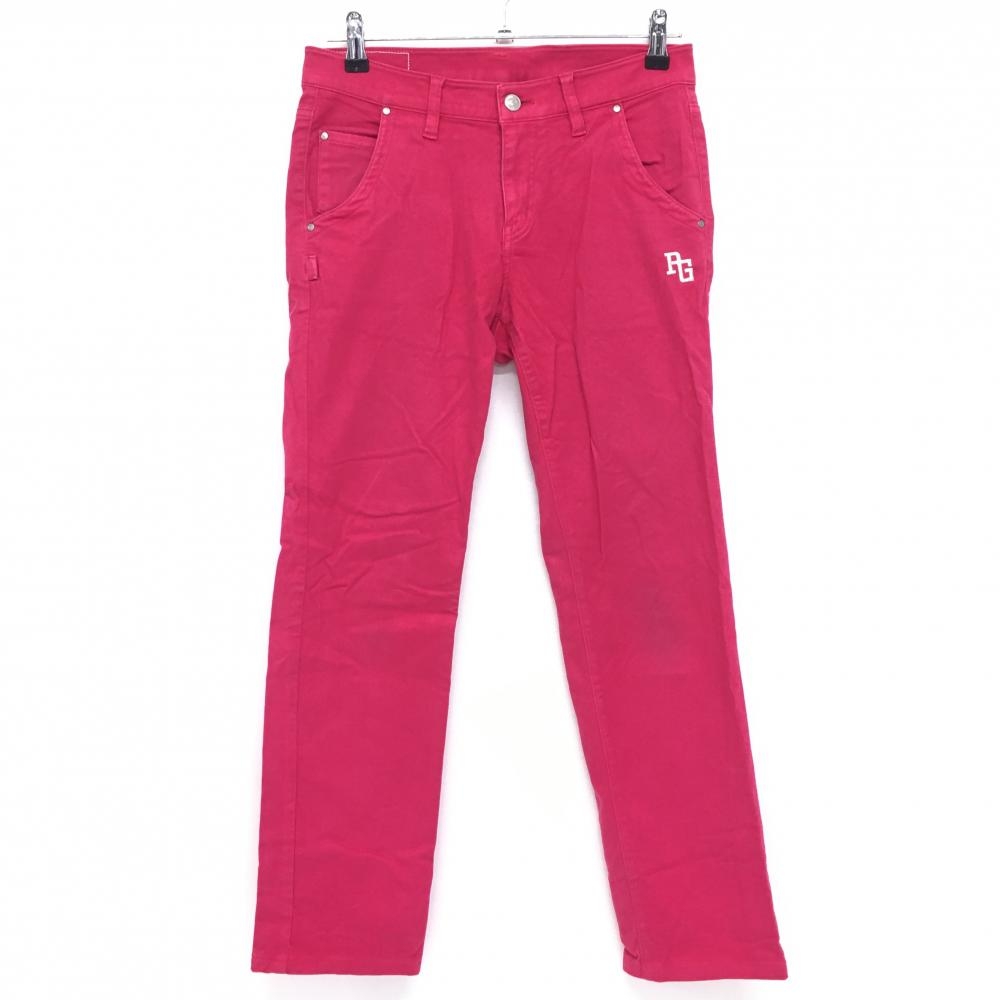 パーリーゲイツ パンツ ピンク×白 ロゴ刺しゅう レディース 1(M) ゴルフウェア PEARLY GATES