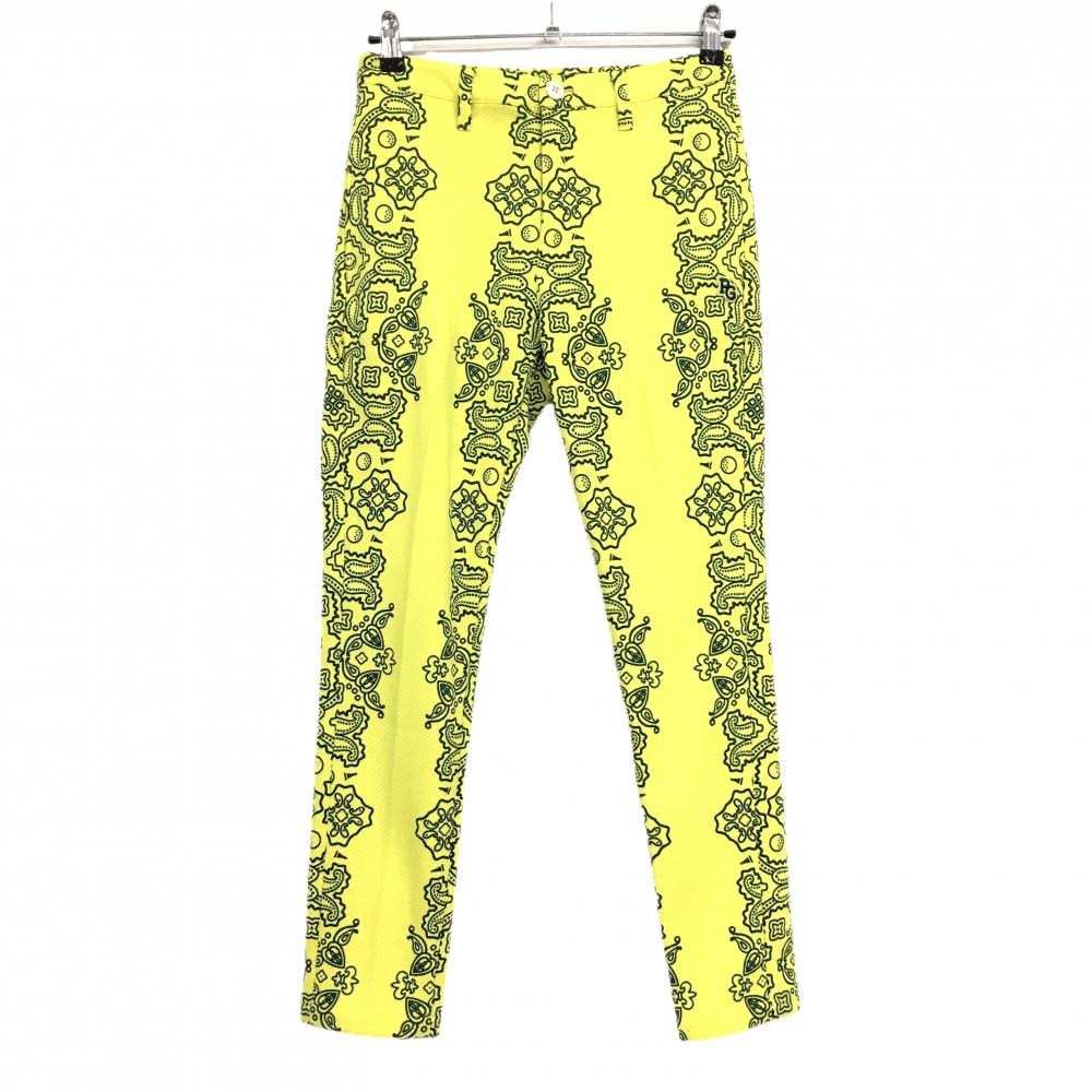 【新品】パーリーゲイツ パンツ イエロー×グリーン 総柄 裏地ニコちゃん  レディース 00(XS) ゴルフウェア PEARLY GATES