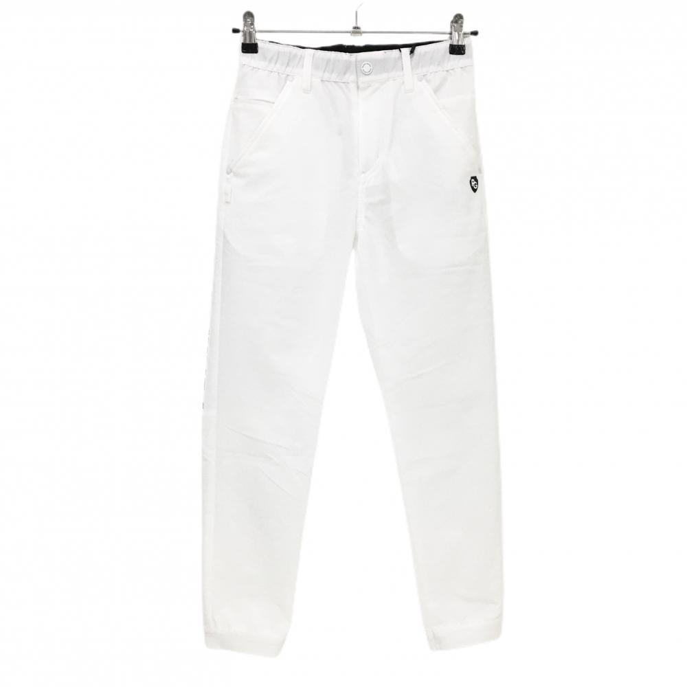 【新品】パーリーゲイツ ジョガーパンツ 白×黒 サイドロゴ 薄手 レディース 00(XS) ゴルフウェア PEARLY GATES