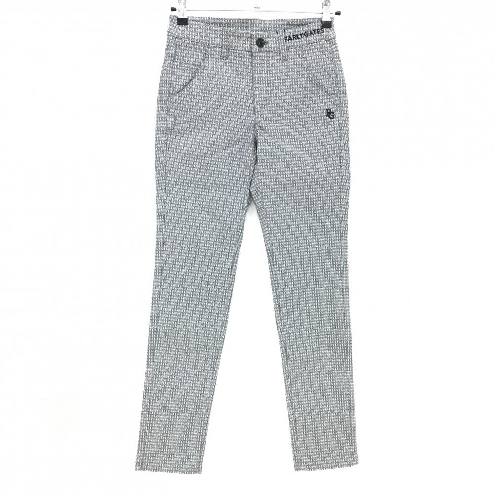 【新品】パーリーゲイツ パンツ 黒×白 地模様総柄  レディース 00(XS) ゴルフウェア PEARLY GATES
