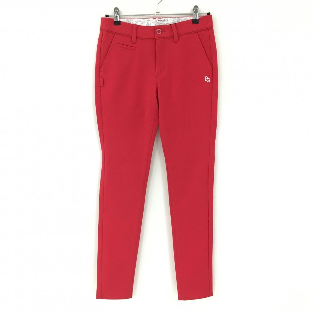 【新品】パーリーゲイツ パンツ レッド 織生地 ストレッチ レディース 1(M) ゴルフウェア PEARLY GATES