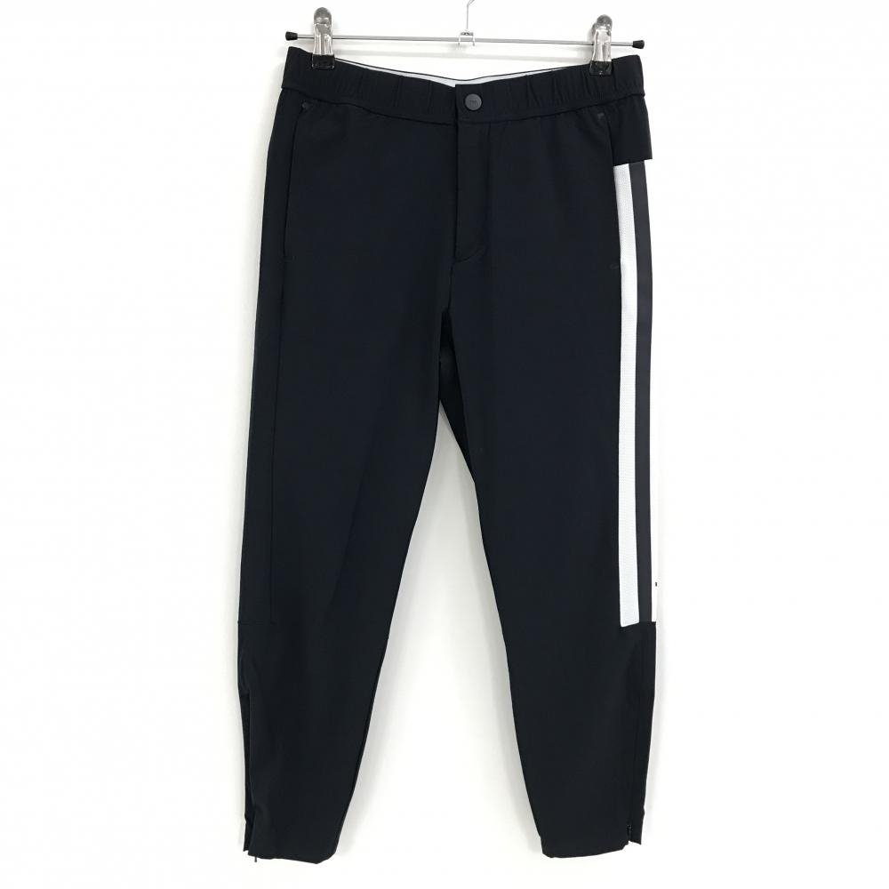 【美品】PGGパーリーゲイツ パンツ ネイビー×白 サイド一部ライン ストレッチ レディース 0(S) ゴルフウェア PEARLY GATES