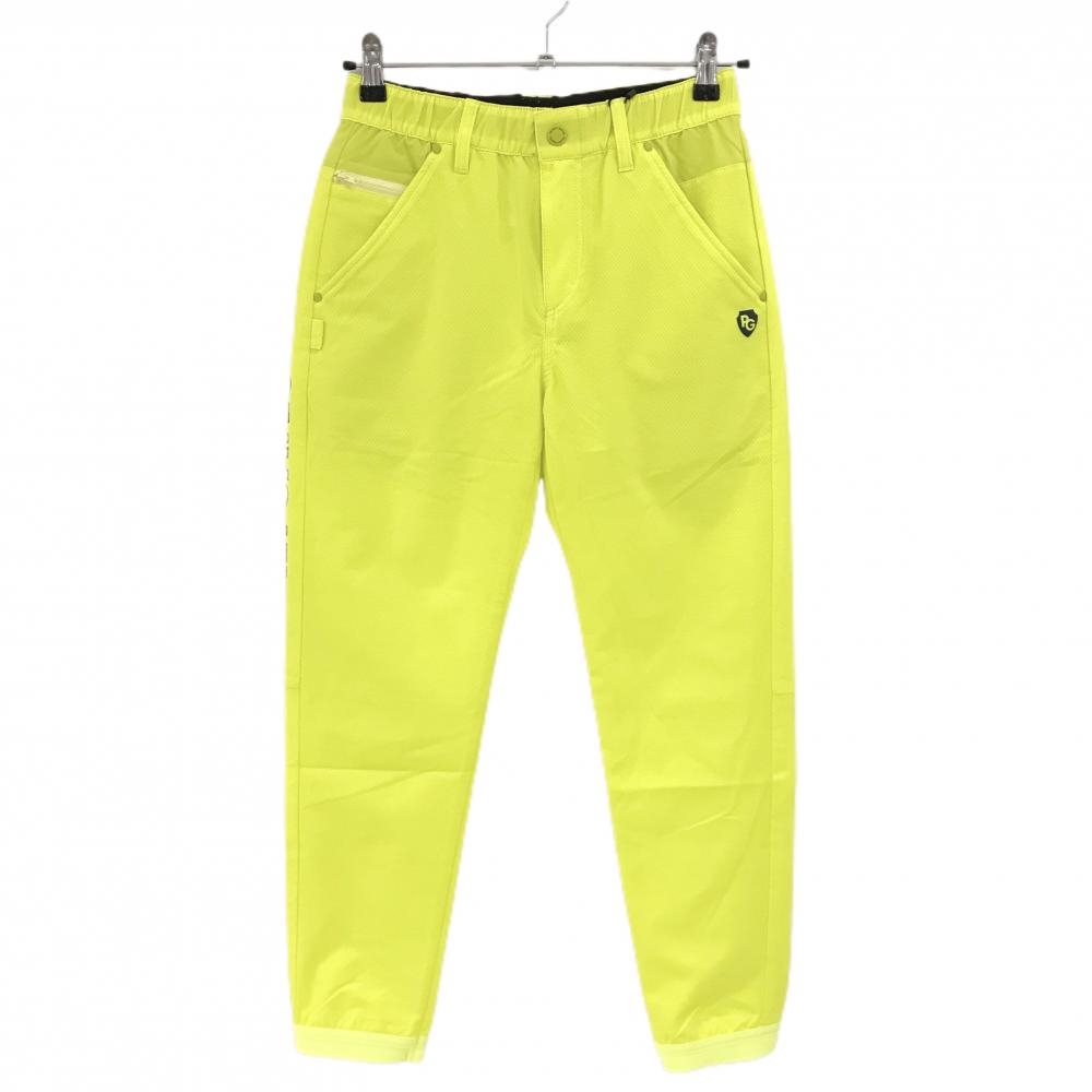 【新品】パーリーゲイツ ジョガーパンツ イエロー×ネイビー ダイヤ柄織生地    レディース 0(S) ゴルフウェア PEARLY GATES