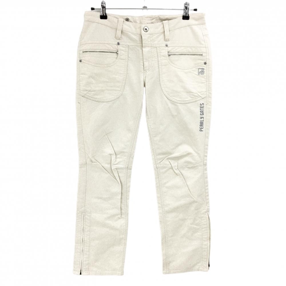 パーリーゲイツ パンツ アイボリー ストレッチ レディース 3(XL) ゴルフウェア PEARLY GATES