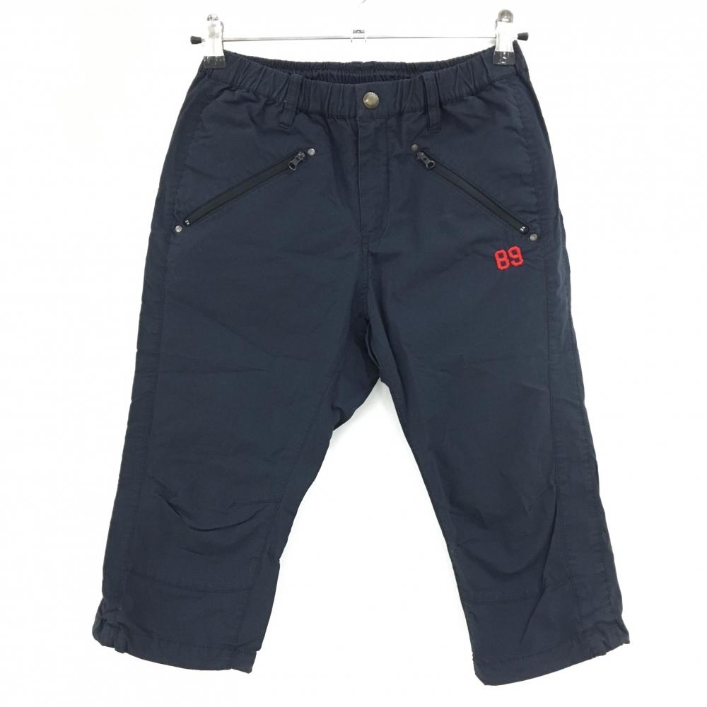 パーリーゲイツ 半端丈パンツ ネイビー 裾ドローコード レディース 0(S) ゴルフウェア PEARLY GATES