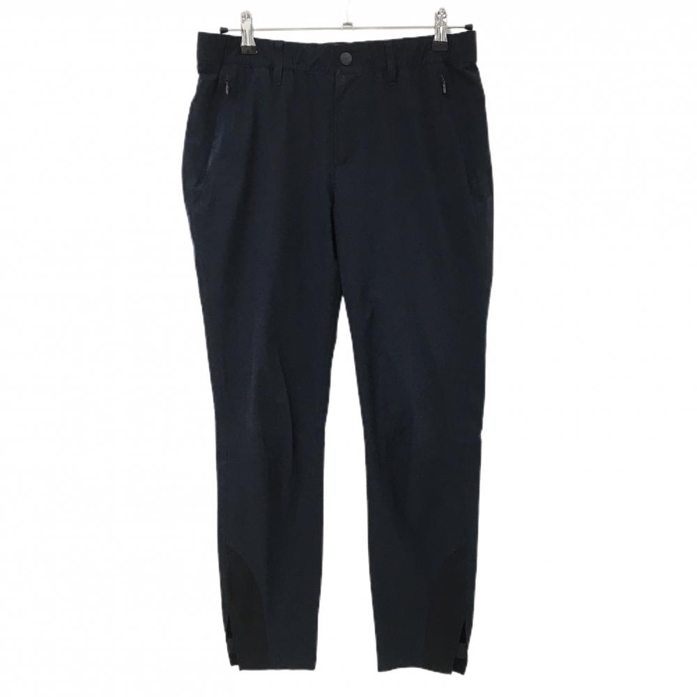 PGGパーリーゲイツ パンツ ネイビー 後面ロゴ 裾スリットゴム  ストレッチ レディース 2(L) ゴルフウェア PEARLY GATES