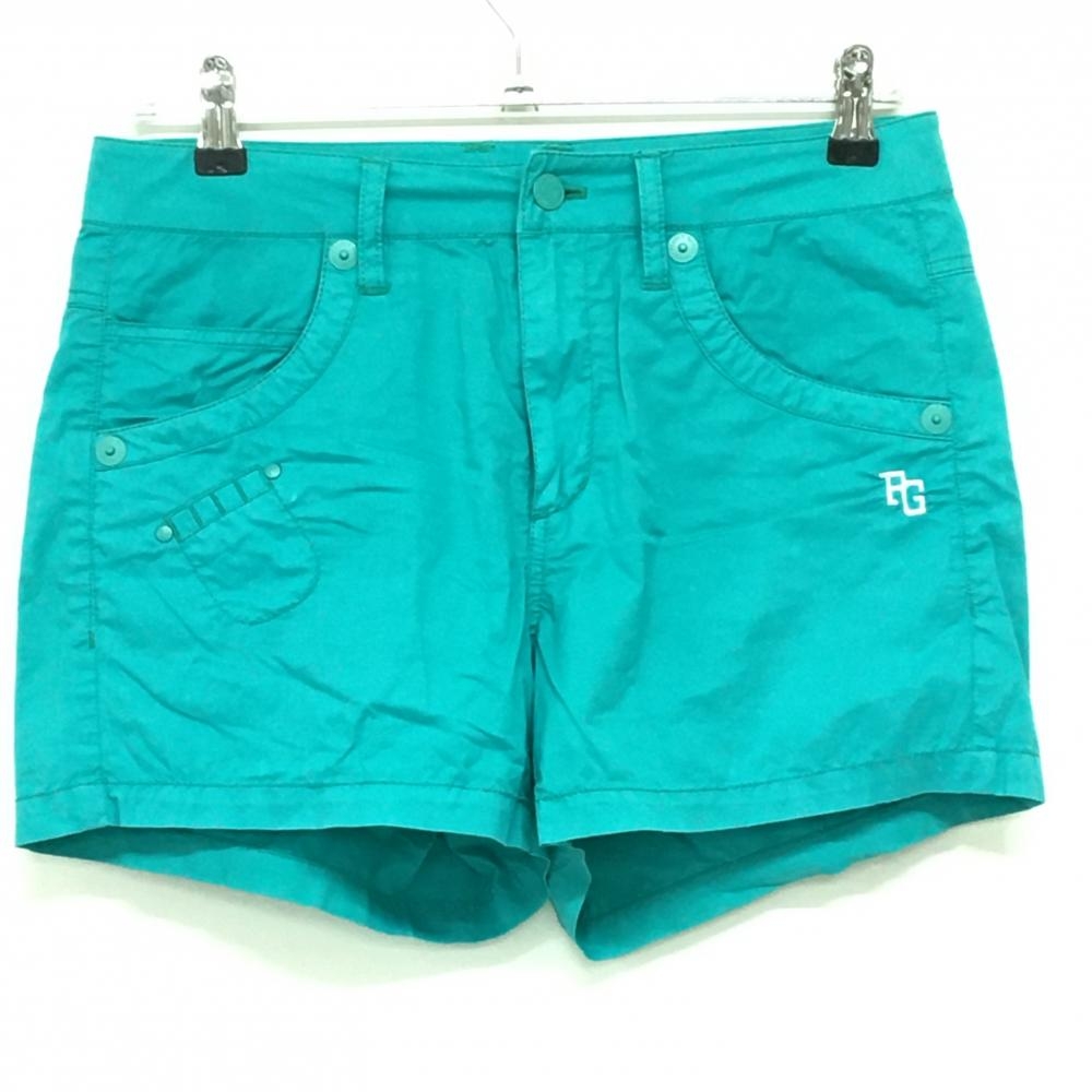パーリーゲイツ ショートパンツ グリーン ロゴ白 ティー装着可 レディース 0(S) ゴルフウェア PEARLY GATES