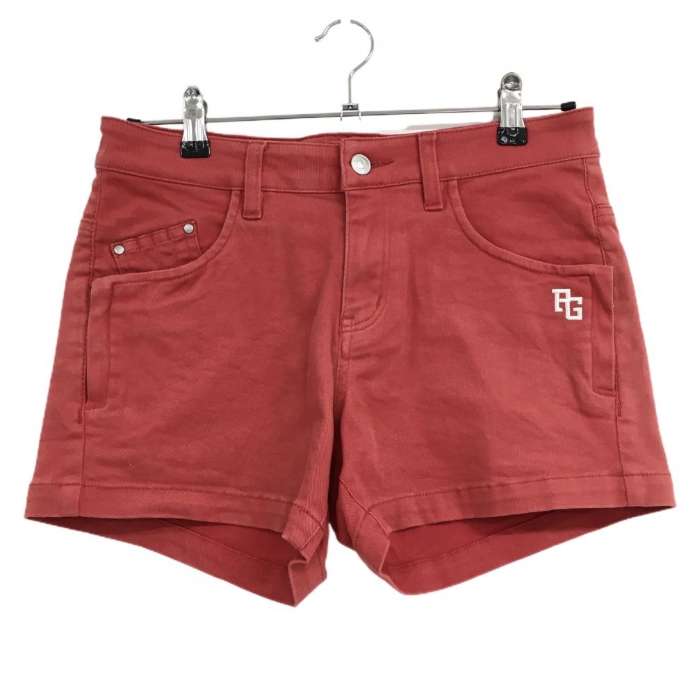 パーリーゲイツ ショートパンツ レッド ロゴ白 ティー装着可 レディース 1(M) ゴルフウェア PEARLY GATES