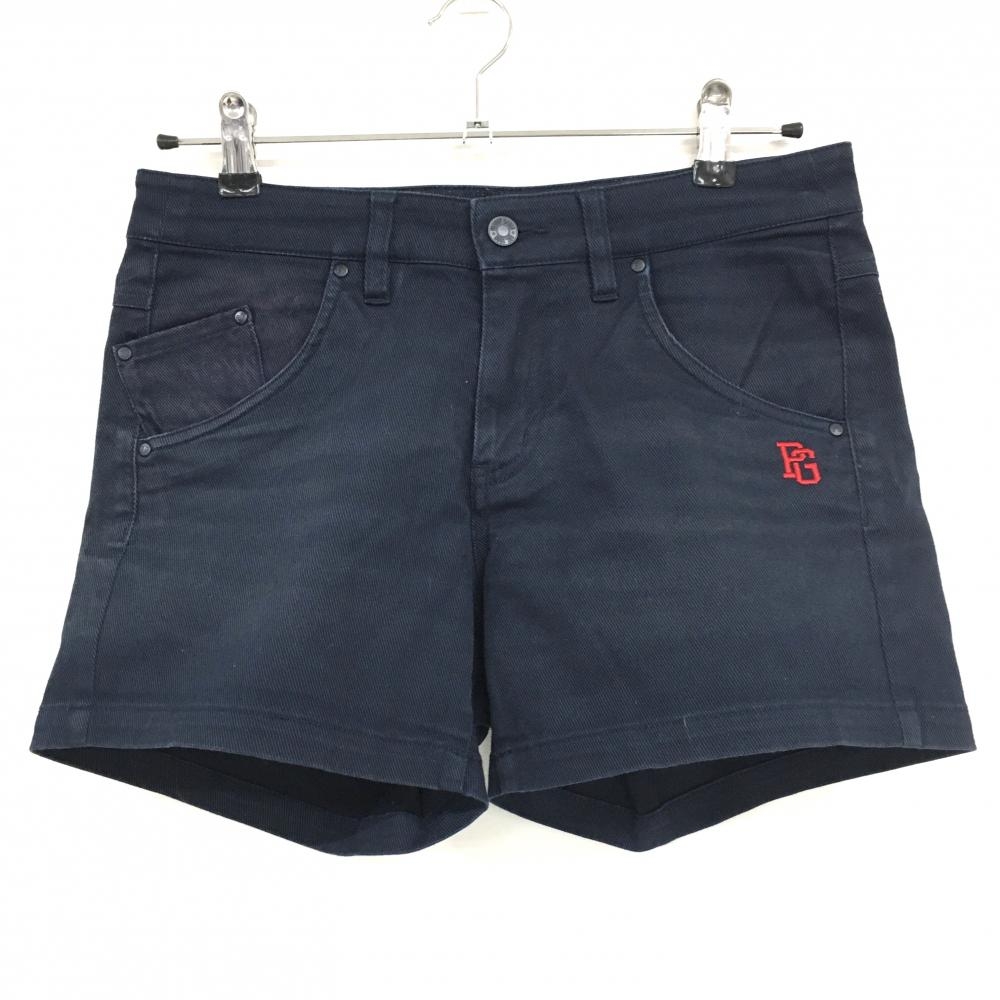 パーリーゲイツ ショートパンツ ネイビー ストレッチ ロゴ レディース 1(M) ゴルフウェア PEARLY GATES