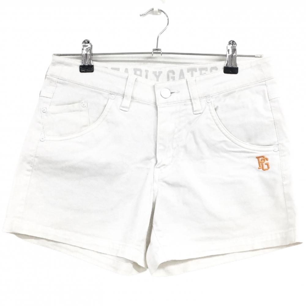 パーリーゲイツ ショートパンツ 白 ストレッチ レディース 0(S) ゴルフウェア PEARLY GATES