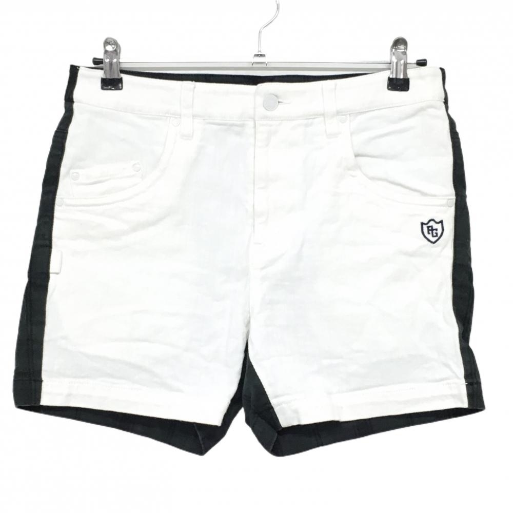 【美品】パーリーゲイツ ショートパンツ 白×ダークグリーン 後チェック  レディース 1(M) ゴルフウェア PEARLY GATES